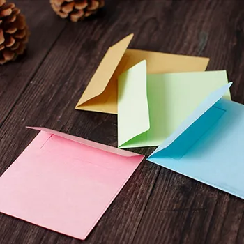 100шт Конфеты цвет мини 10*10см конверты DIY Многофункциональный Конверт Письмо Бумага Школьные принадлежности