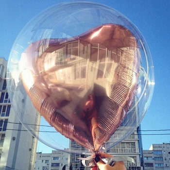 10шт 12-24-дюймовый прозрачный воздушный шар Bobo Bubble Прозрачный надувной гелиевый шар Свадьба День рождения Фестиваль Подарочный декор
