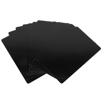 200 ШТ Черная Визитная карточка из алюминиевого сплава С гравировкой Металлическая Визитная карточка для деловых визитов Толщиной 0,2 мм