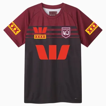 2023 Тренировочная футболка для регби Queensland Maroons State of Origin, джерси с пользовательским названием и номером, размер S-5XL