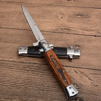 9-дюймовый Складной Нож Военно-Тактический Нож 440C Со Стальным Лезвием, Боевые Походные Охотничьи Ножи Для Выживания, Охотничий Нож для Самообороны