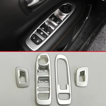 ABS Перламутровые Хромированные Внутренние кнопки Накладка панели Для Jeep Compass 2017 2018 Автомобильные Аксессуары Наклейки