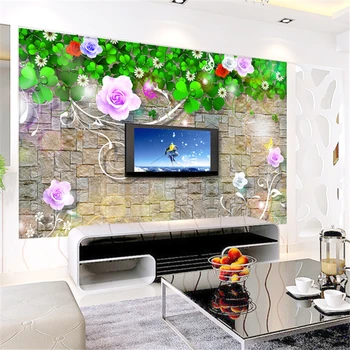beibehang Rose head гостиная спальня настройка телевизора обои для стен papel de parede 3D фреска обои Украшение дома обои
