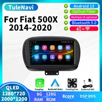CarPlay Android Auto для FIAT 500X 2014 2015 2016 2017 2018 2019 2020 GPS Навигация Головное устройство Мультимедийный плеер WIFI 4G LET