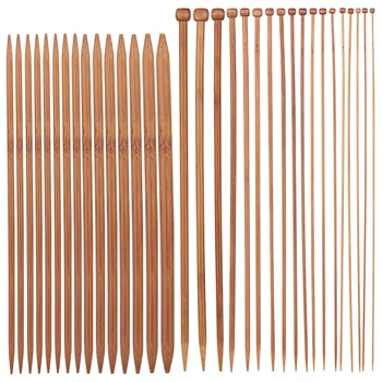 IMZAY Набор бамбуковых спиц разных размеров, Набор длинных спиц для вязания крючком, Инструменты для домашнего вязания свитеров своими руками