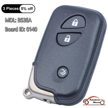 KEYECU 3 Кнопки для Lexus ES350 IS250 IS350 GS300 GS350 GS430 GS450H GS460 LS460 LS600H Smart Remote Брелок B53EA, Плата: 0140