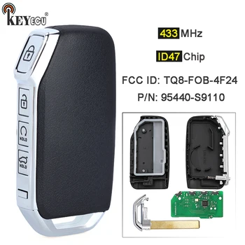 KEYECU 434 МГц ID47 Чип FCC ID: FOB-4F24 PN: 95440-S9110 Keyless-Go Smart Remote Key Дистанционный Брелок для Kia Telluride 2019-2022