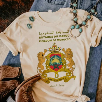 Maroc, женская футболка с рисунком из Марокко, одежда с комиксами harajuku для девочек