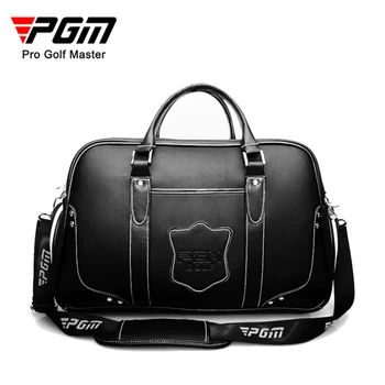 PGM Черная сумка для одежды для гольфа, мужская переносная сумка для движения, Встроенная кожаная сумка для обуви большой емкости YWB021