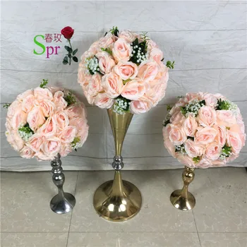 SPR светло-розовый стол, центральное украшение, искусственная роза, свадебный цветок, фон для стены, дорожная арка, цветочный шар для вечеринки