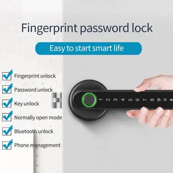 TTlock Умный дверной замок с паролем по отпечатку пальца Поддержка блокировки ручки Bluetooth Приложение дистанционного управления Работа с TTlock Gateway G2