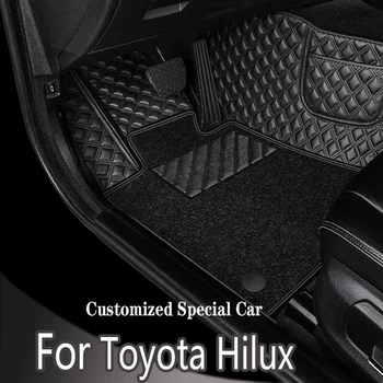 Автомобильные коврики для Toyota Hilux 2015-2017 2018 2019 2020 2021 Пользовательские автомобильные накладки для ног Автомобильные Ковровые покрытия Аксессуары для интерьера