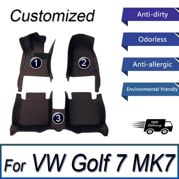 Автомобильные коврики для Volkswagen vw Golf 7 MK7 2020 2019 2018 2017 2016 2015 2014 2013 Защитные чехлы для стайлинга салона автомобиля, защитные ковры