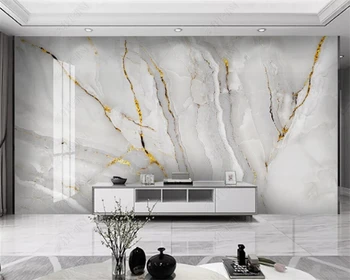 бейбехан Настроил новый современный минималистичный роскошный золотой абстрактный пейзаж с мраморным рисунком на фоне телевизора обои
