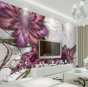 бейбехан Пользовательские обои современные минималистичные эстетичные цветы фон для телевизора гостиная фон для спальни настенная роспись 3d обои фото