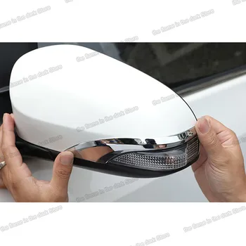 блестящие серебристые накладки заднего вида из абс-пластика для Toyota Corolla E170 Наклейка аксессуаров 2014 2015 2016 2017 2018 автостайлинг