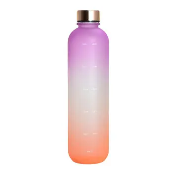 Бутылка для воды объемом 1 л с отметкой времени, 32 унции, Мотивирующая, Многоразовая, для занятий фитнесом, спортом, путешествий на открытом воздухе, Герметичная, из матового пластика, не содержащего BPA.