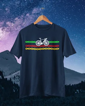 Велосипедная футболка Велосипедная цепь Механика Подарок для велосипедиста Педальный привод Настоящего велосипедиста