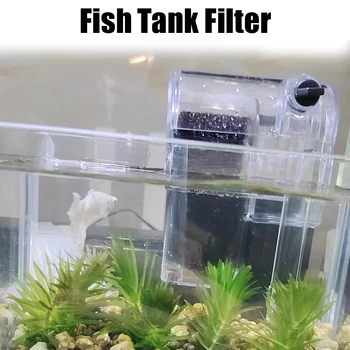 Водяные насосы, мини-аквариум, кислородный Погружной очиститель воды Filte, внешний подвесной фильтр для аквариумных рыб