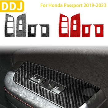 Для Honda Passport 2019 2020 2021 2022 2023 Аксессуары Наклейка для отделки Стеклоподъемника салона автомобиля из Углеродного волокна