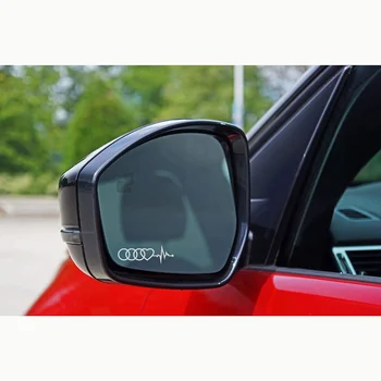 Для Автодома Наклейка Кольцо Сердце Сумка Для Аэробных Упражнений 6 Единиц Кислотного Винила Автомобильное Зеркало Заднего Вида для Audi