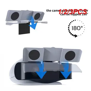 Для камеры PS5 DualLens Пылезащитный чехол Защита от царапин со свободным вращением на 180 ° Пылезащитный защитный чехол для камеры