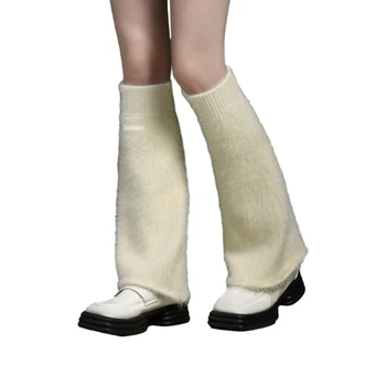 Женские вязаные гетры для студенток Harajuku, носки для ног средней длины