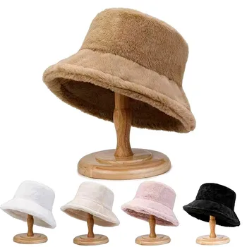 Зимняя Панама для женщин, Утолщенная Теплая Защитная кепка для ушей, французская шерстяная шляпа, Женская Панама, Походная Вязаная Рыбацкая шапка