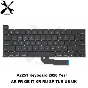 Клавиатура нового ноутбука A2251 США Великобритания Английский Русский арабский для Apple MacBook Pro Retina 13 