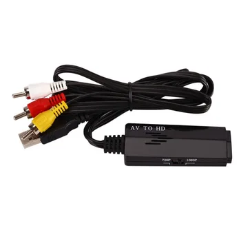 Конвертер RCA-HDMI AV-HDMI Видеоадаптер с длинной / короткой линией Без Необходимости драйвера Высокой четкости для DVD / Камеры / HD-дисплея