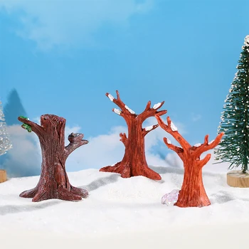Креативная имитация Рождественской ветки, елочной вилки, микроландшафтных украшений из мха для украшения сказочного сада, настольных украшений для дома