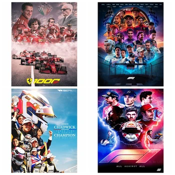 Креативность гоночной команды F1 Motorsport плакаты сезона матчей холст настенная художественная роспись