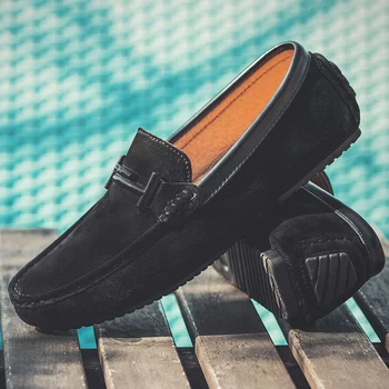 Летняя новая легкая парусиновая обувь 2022 года, Брендовая Дышащая мужская обувь, Классические Мягкие мокасины для вождения, Удобная уличная обувь на плоской подошве для мужчин