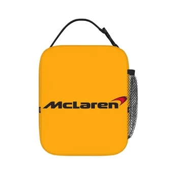 Логотип McLaren F1 Racing Изолированные Сумки Для Ланча Портативные Сумки Для Пикника Тепловой Охладитель Ланч-Бокс Ланч-Тотализатор для Женщин Детская Школа