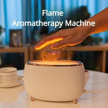 Машина для ароматерапии с пламенем объемом 200 МЛ, Распылитель благовоний, Увлажнитель воздуха с пламенем, Ароматерапевтическая машина для хлеба Essential USB