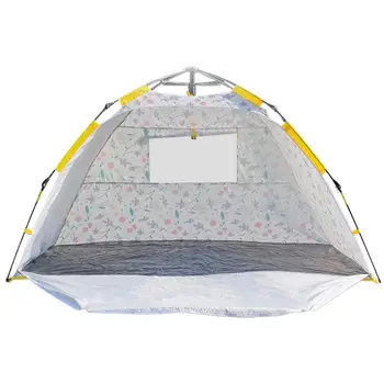 Мгновенные палатки для кемпинга Палатка для уединения Пляжный тент Навес Солнцезащитный козырек Защита от ультрафиолета Солнцезащитный козырек автоматический для 2-3 человек