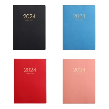 НОВИНКА-блокнот для планирования на 2024 год, календарь, утолщенный блокнот для ежедневного планирования, еженедельный блокнот, канцелярские школьные принадлежности