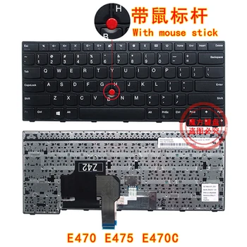 Новинка для ноутбука Lenovo IBM ThinkPad Edge серии E470 E470c E475, черная клавиатура США