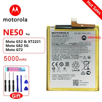 Оригинальная Аккумуляторная Батарея Motorola Replacement NE50 Для Motorola MOTO G52 XT2221 G82 5G G72 Phone 5000mAh Batteria Batteies