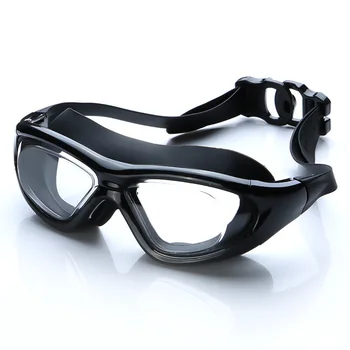 Очки для плавания В большой оправе, прозрачные водонепроницаемые очки для плавания с защитой от запотевания HD, Мужские и женские очки для дайвинга, Снаряжение для плавания