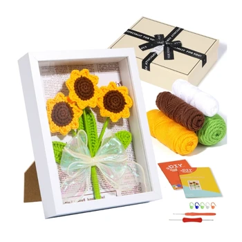 Пакет Материалов ручной Работы Включает Пряжу, Крючки Для Вязания Крючком, Наборы для Рукоделия DIY Art Knittings