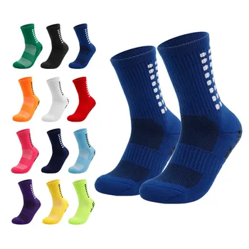 Повседневные футбольные спортивные носки с захватом, утолщенные дышащие противоскользящие футбольные носки, Мужские Женские носки для бега на открытом воздухе, велосипедные баскетбольные носки