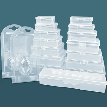 Прозрачная коробка из полипропилена, Прямоугольная откидная коробка для хранения, Квадратный упаковочный футляр, Круглая Блистерная коробка, аксессуары для упаковки продуктов