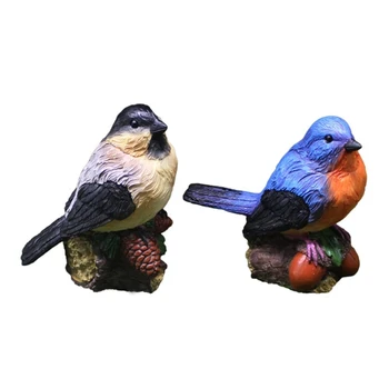 Прочный орнамент в виде птиц из смолы, миниатюры со статуями птиц, уникальное дополнение к обстановке домашнего офиса для создания спокойной атмосферы.