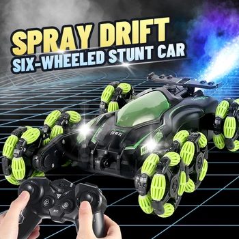 Радиоуправляемая Автомобильная Игрушка 2.4 G Stunt Car 6 Колес Stunt Drift Car Дистанционное Управление Радио Жест Индукционная Музыка Свет Игрушки для Детей Взрослых