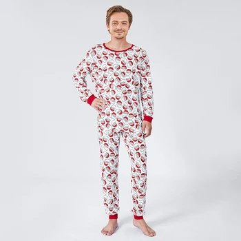 Рождественские пижамы для семьи, Пижамные комплекты в тон, милые шелковые атласные пижамы 2023, рождественские забавные пижамы с принтом Санта-Клауса