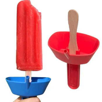 С подставкой для мороженого из соломы, Устойчивые к разливу палочки для мороженого Soild Color, Пластиковые палочки для мороженого без капель