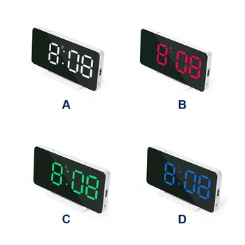 Светодиодный цифровой будильник, электронные настольные часы, календарь, дисплей, часы