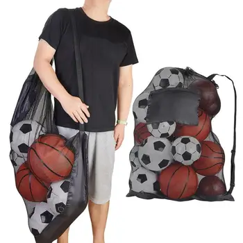 Сетчатая сумка для хранения футбола, Регулируемая Водонепроницаемая сумка для баскетбола, волейбола, сумки для спортивных мячей.