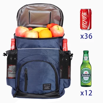 Складная сумка-холодильник объемом 33 л 30 л, мягкий Большой термосумка на 36 банок, изолированная сумка для путешествий, Пляжное пиво, герметичная сумка для хранения продуктов